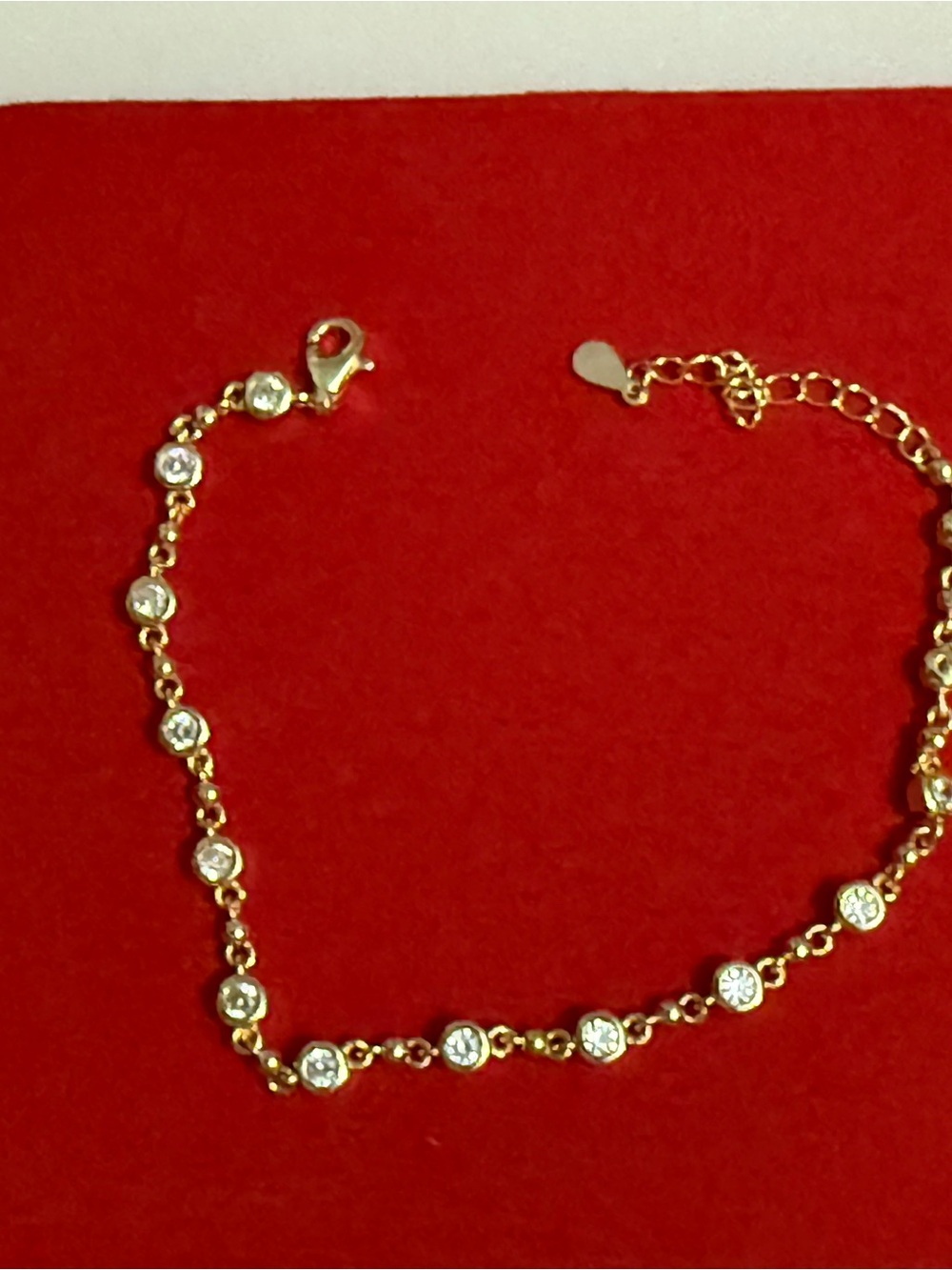 Source Unknown Gold-Tone Crystal Station Bracelet